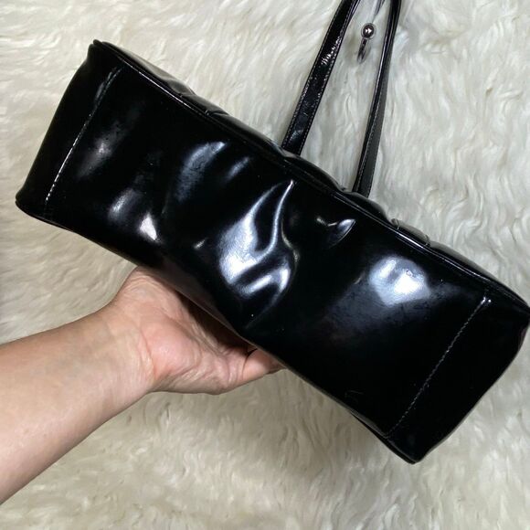 Patent Leather Shiny Coach Tote Bag - Picture 3 of 12